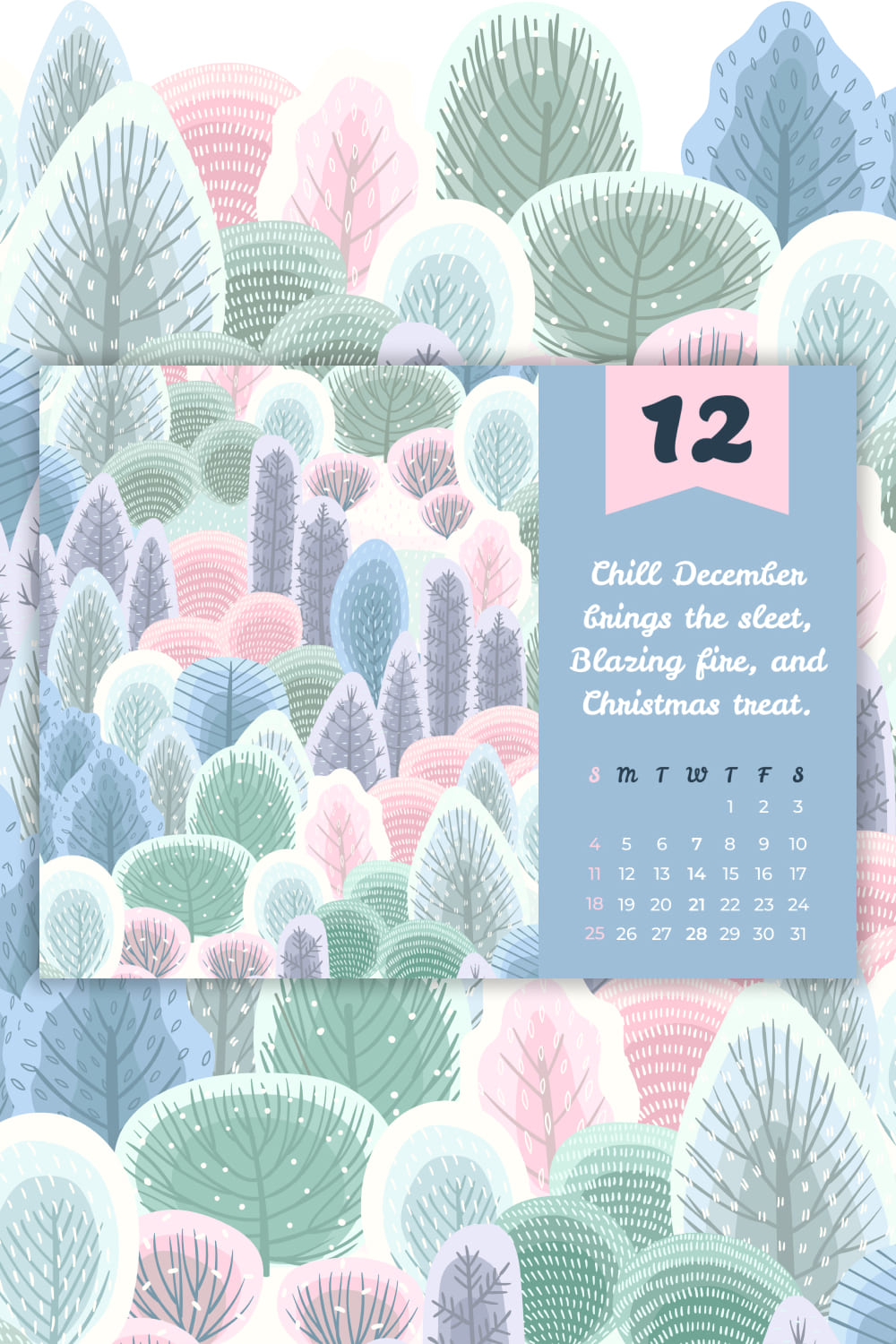 Free December Cute Calendar - Pinterest.