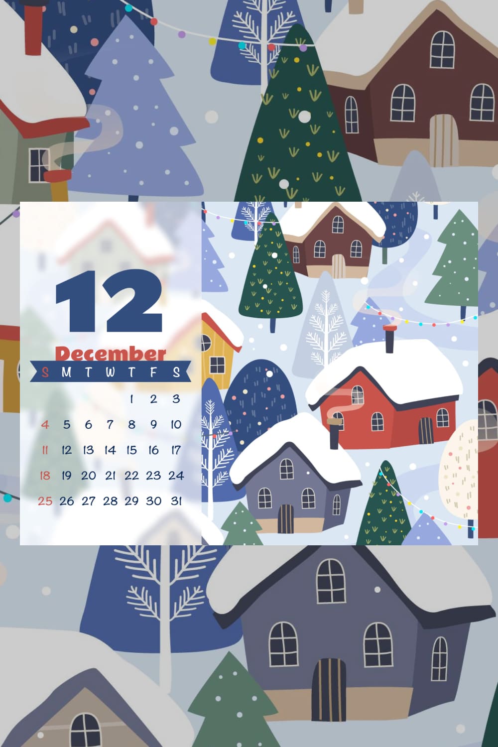 Free Printable December Calendar - Pinterest.