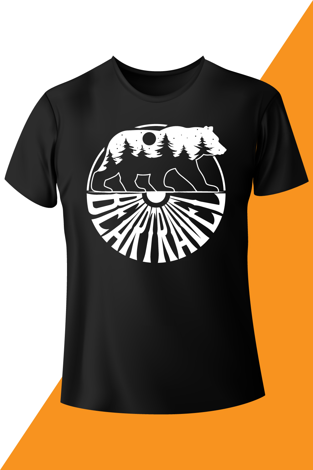 Image of a black t-shirt with beautiful Beartravel lettering.