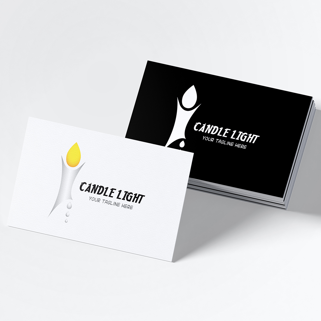 Candle Light Logo business cards.