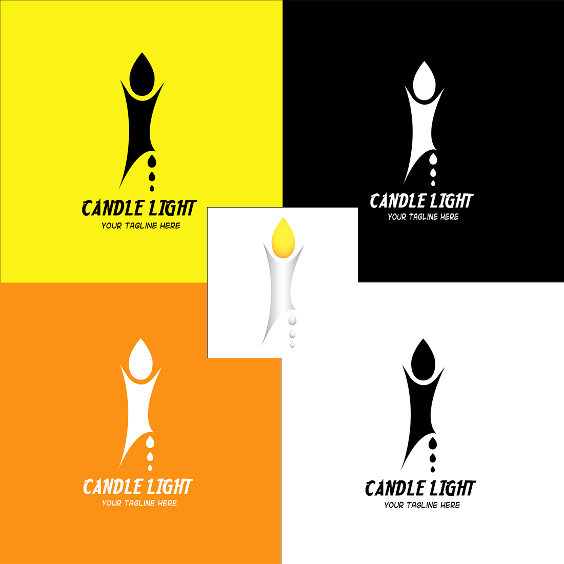 Candle Light Logo all previews.