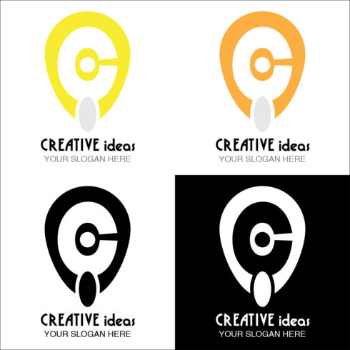 Creative Idea Negative Space Logo Design cover image.