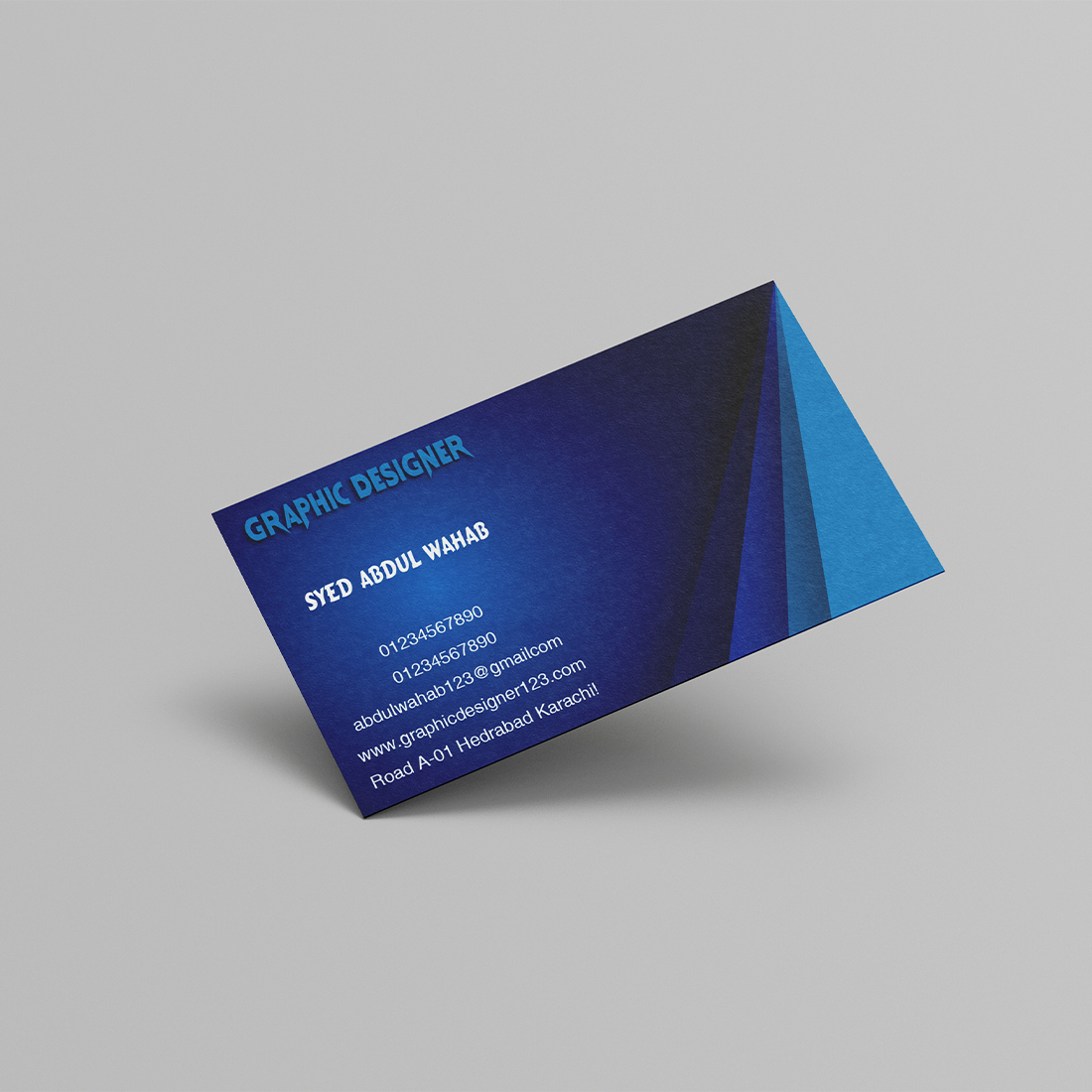 Coloured Business Card Double Sided Template cover image.