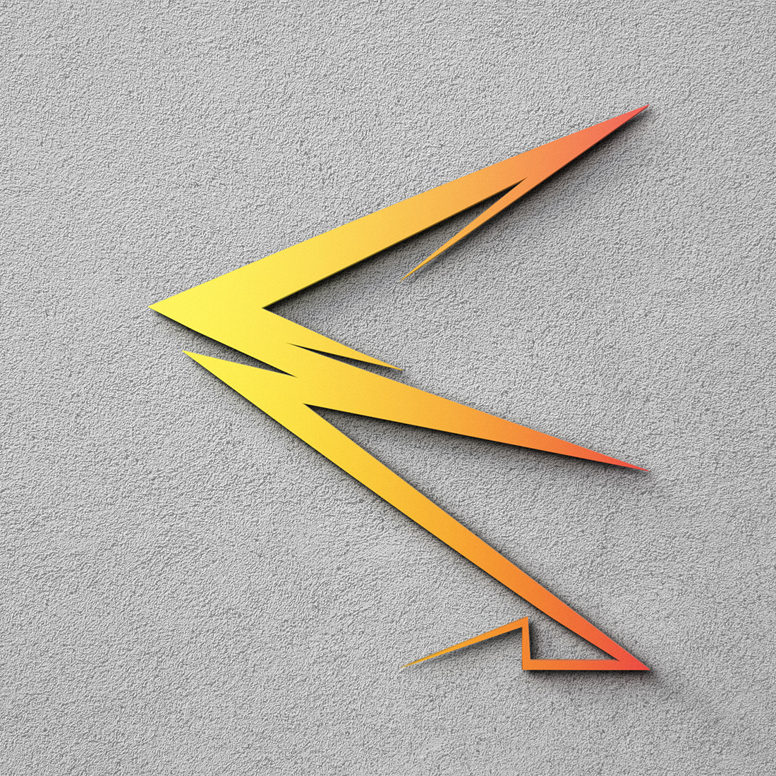 Gold logo electricity design.