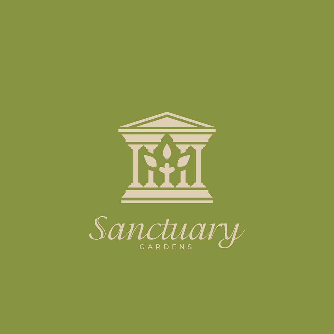 Sanctuary Gardens Third Concept - green logo design2.