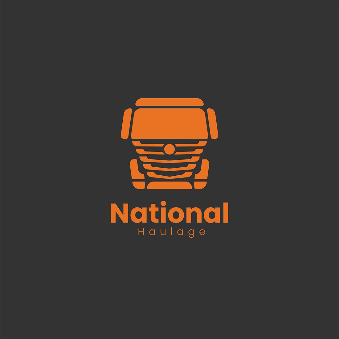 National Haulage Logo with dark background.