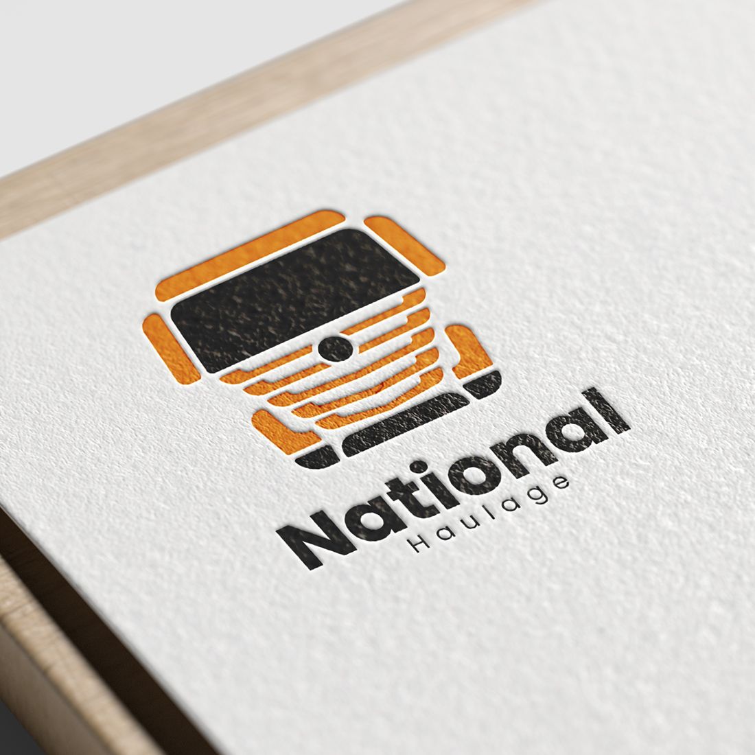 National Haulage Logo mockup example preview.