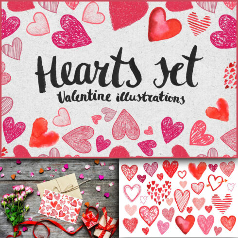 Hearts and romantic patterns - main image preview.