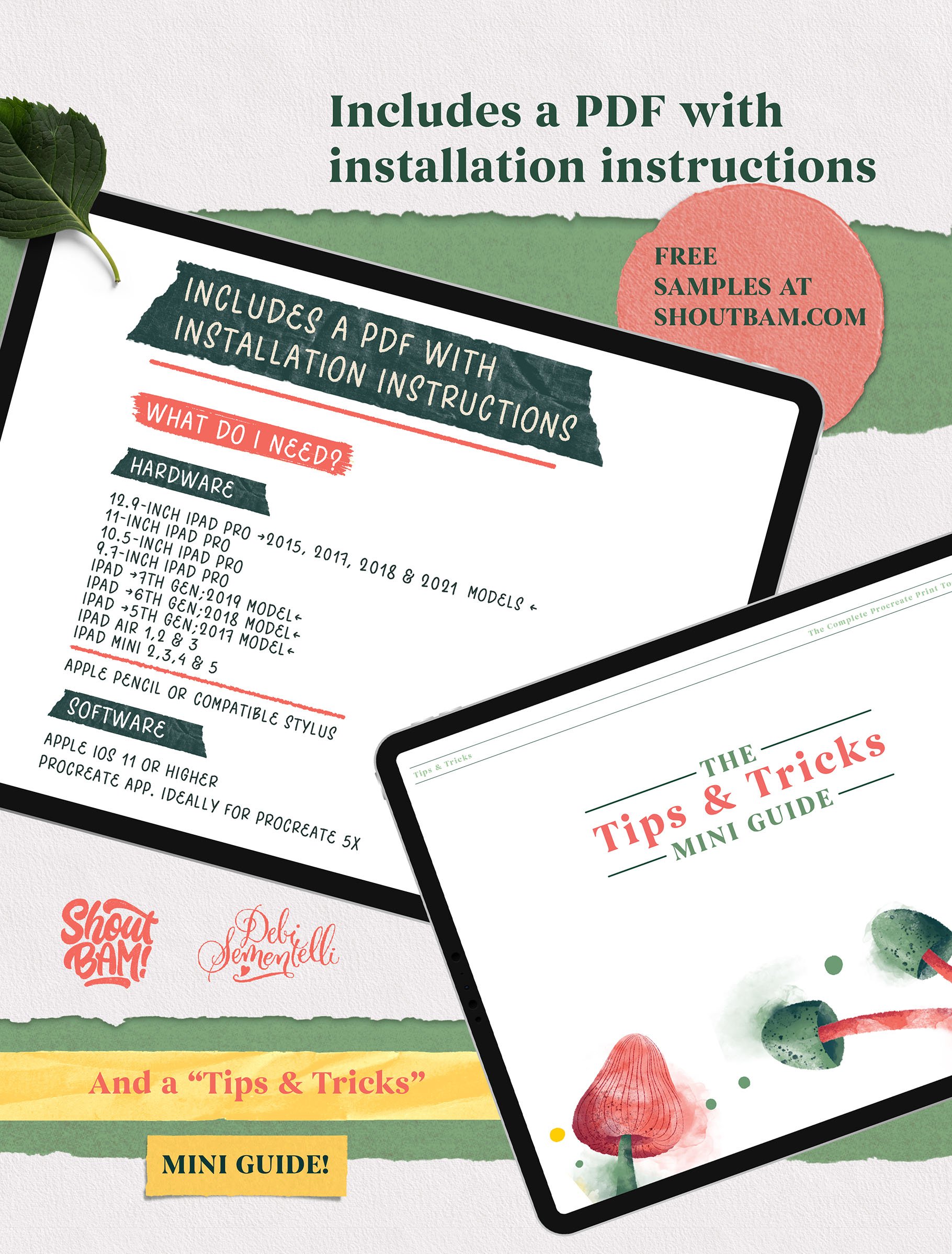 This bundle includes a PDF file with installation instruction.