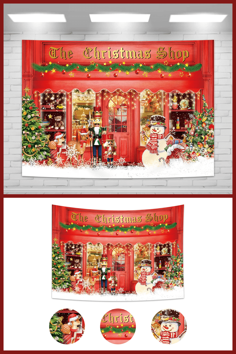 A beautiful red backdrop for unique Christmas shots.