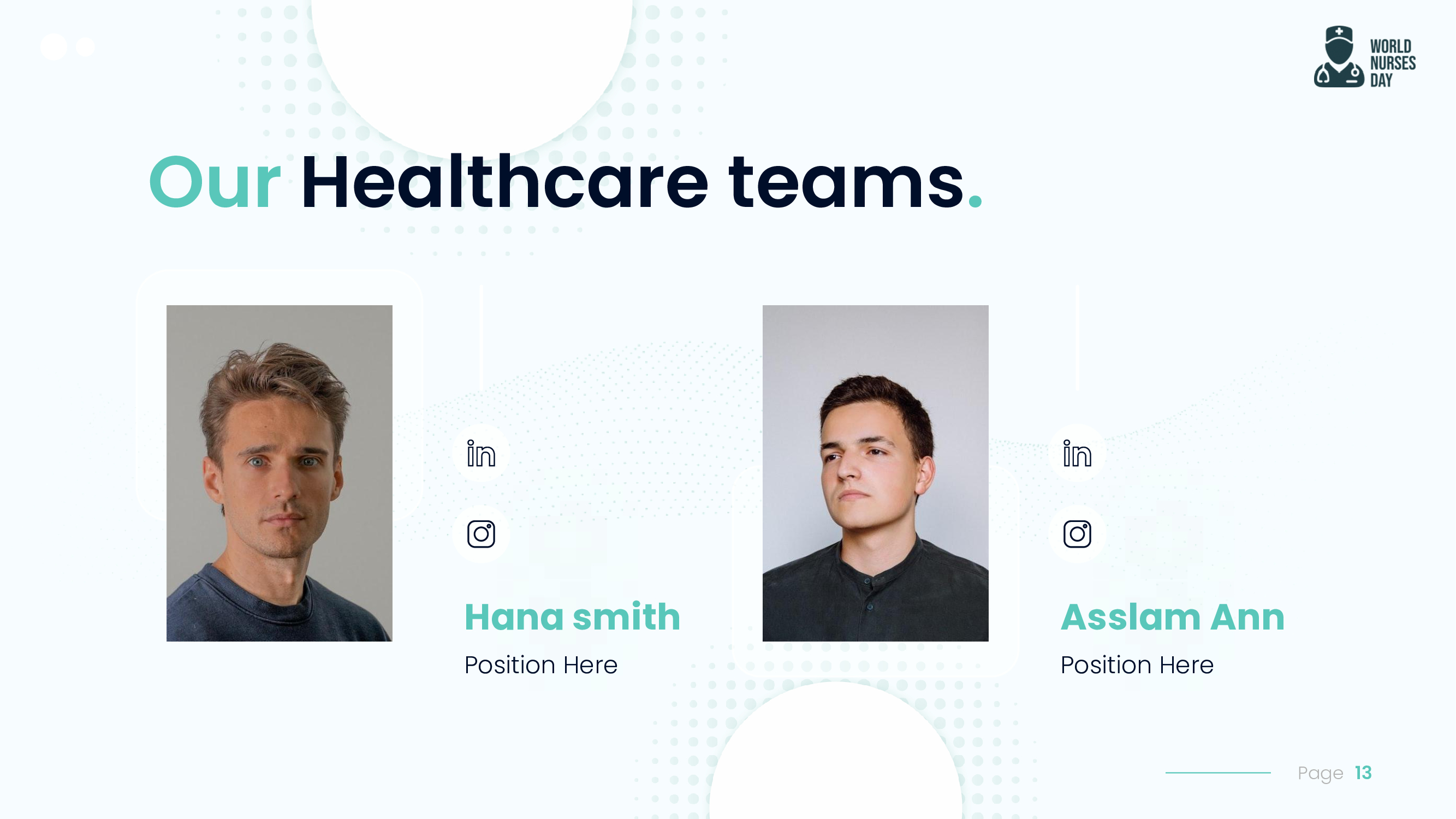 Describe your healthcare teams.