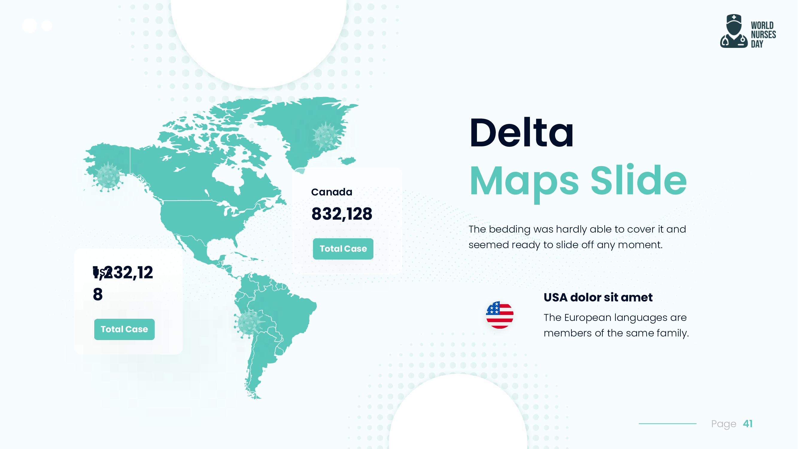 Colorful delta map slide.