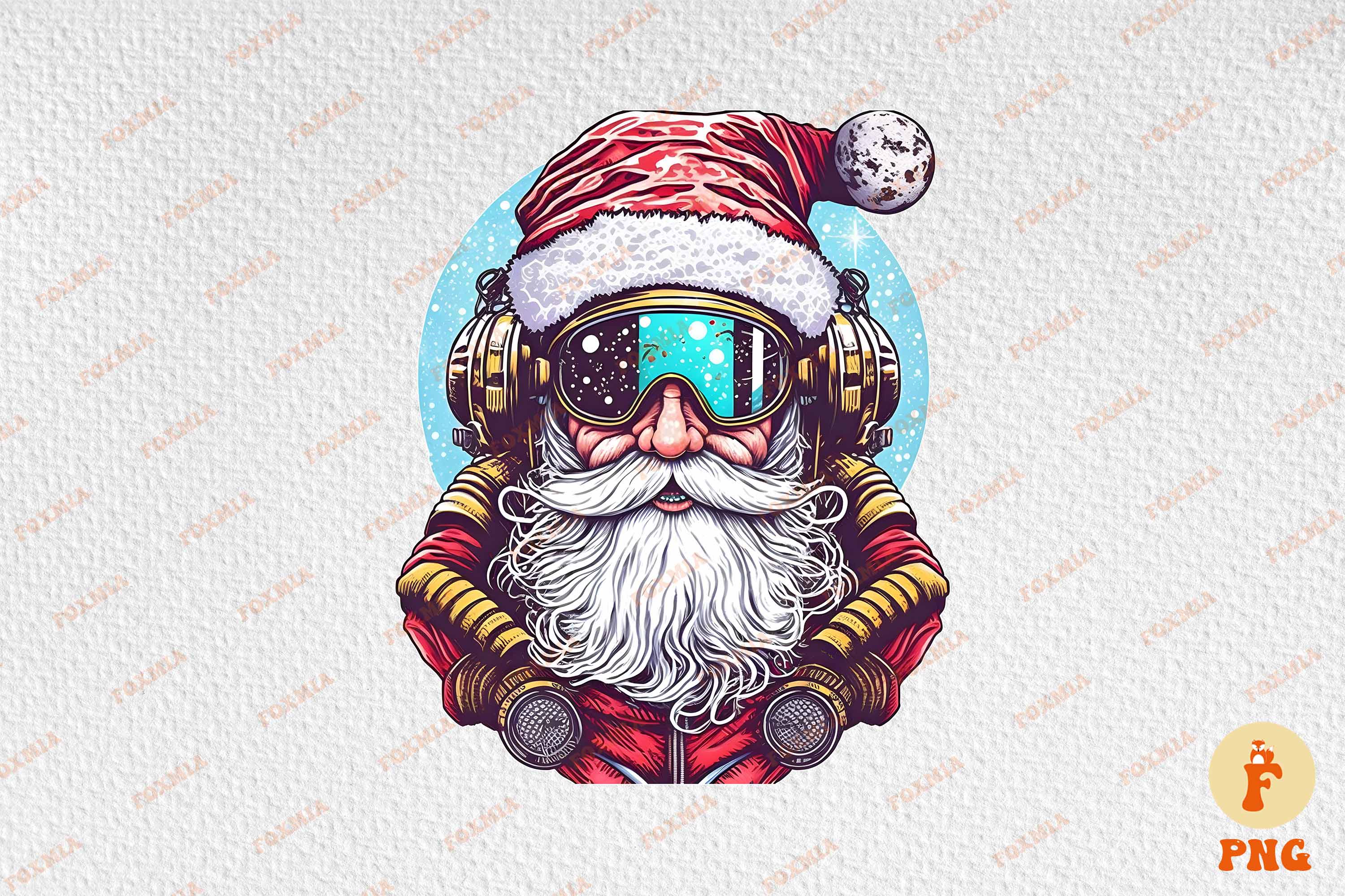 Charming image of Santa Claus.