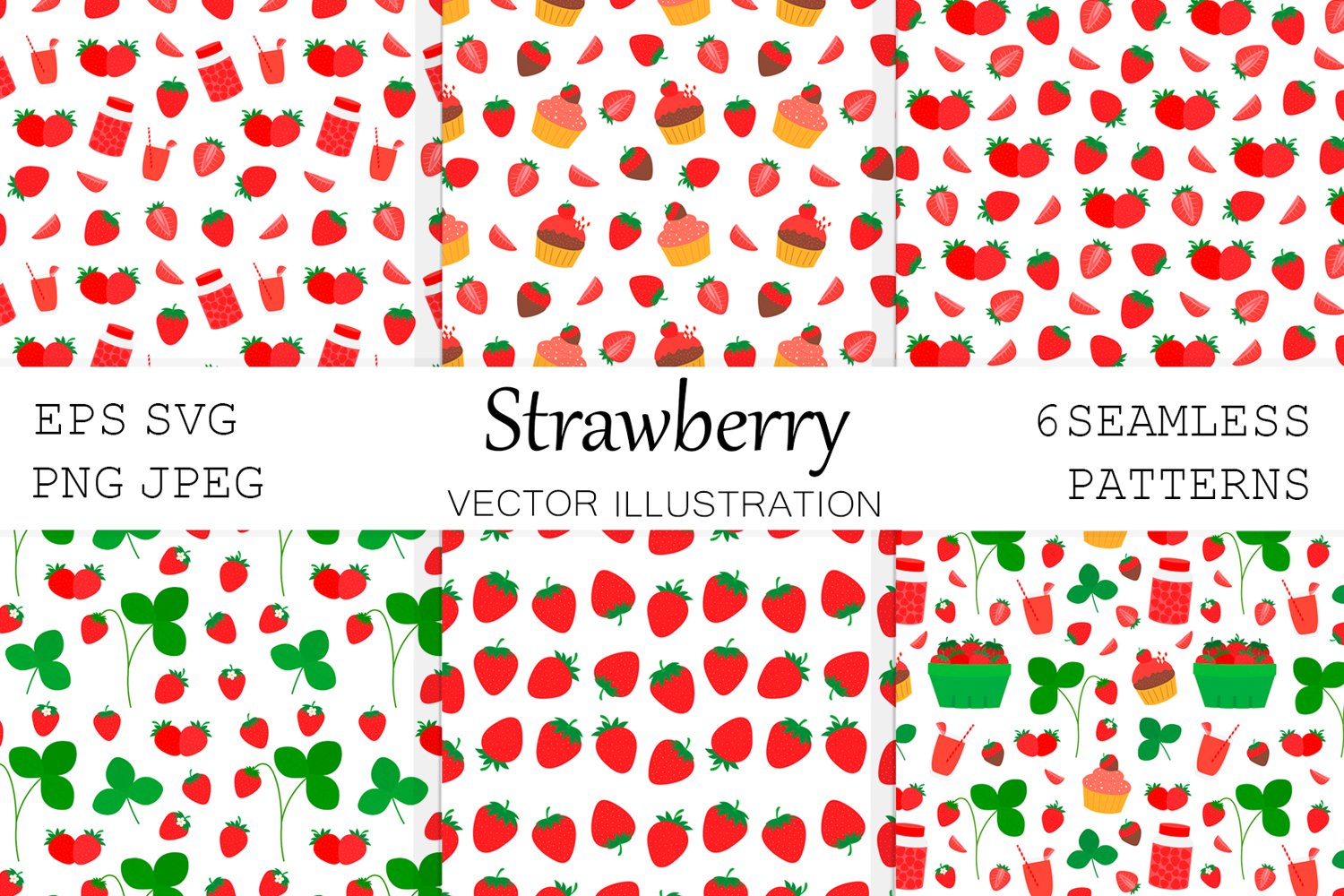 Cover image of Strawberry Seamless Pattern.