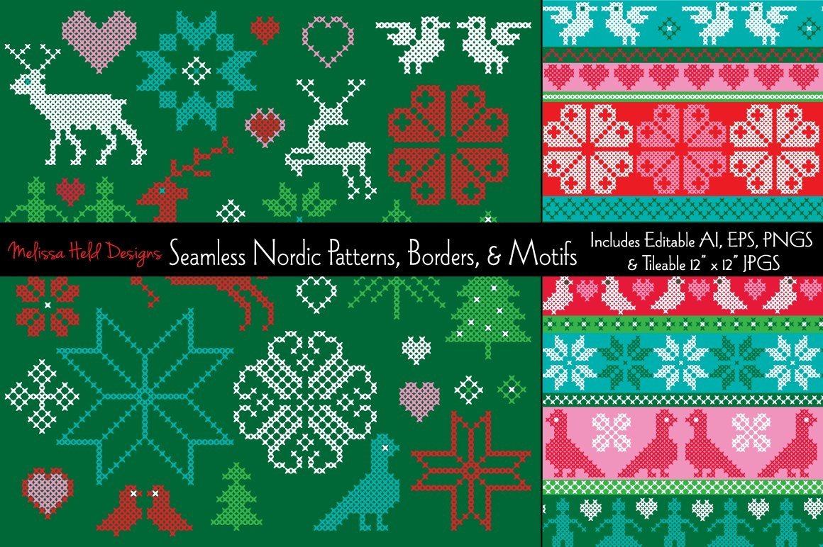Cool traditional nordic ornaments collection.