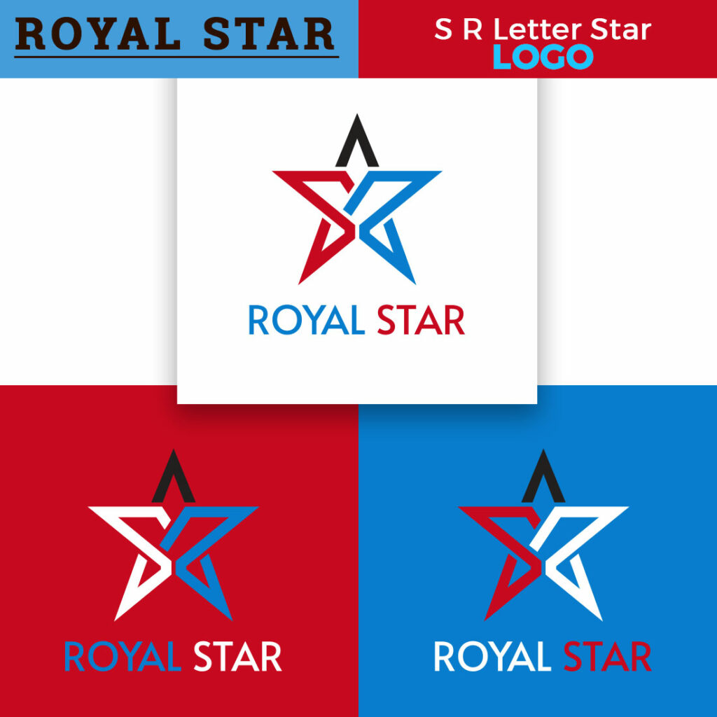 Royal Star S R Letter Luxury Elegant Logo - MasterBundles