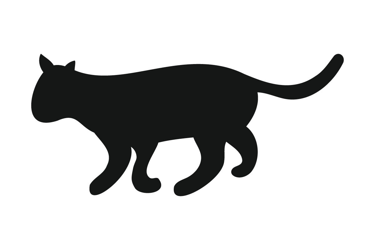Nice cat in a silhouette style.