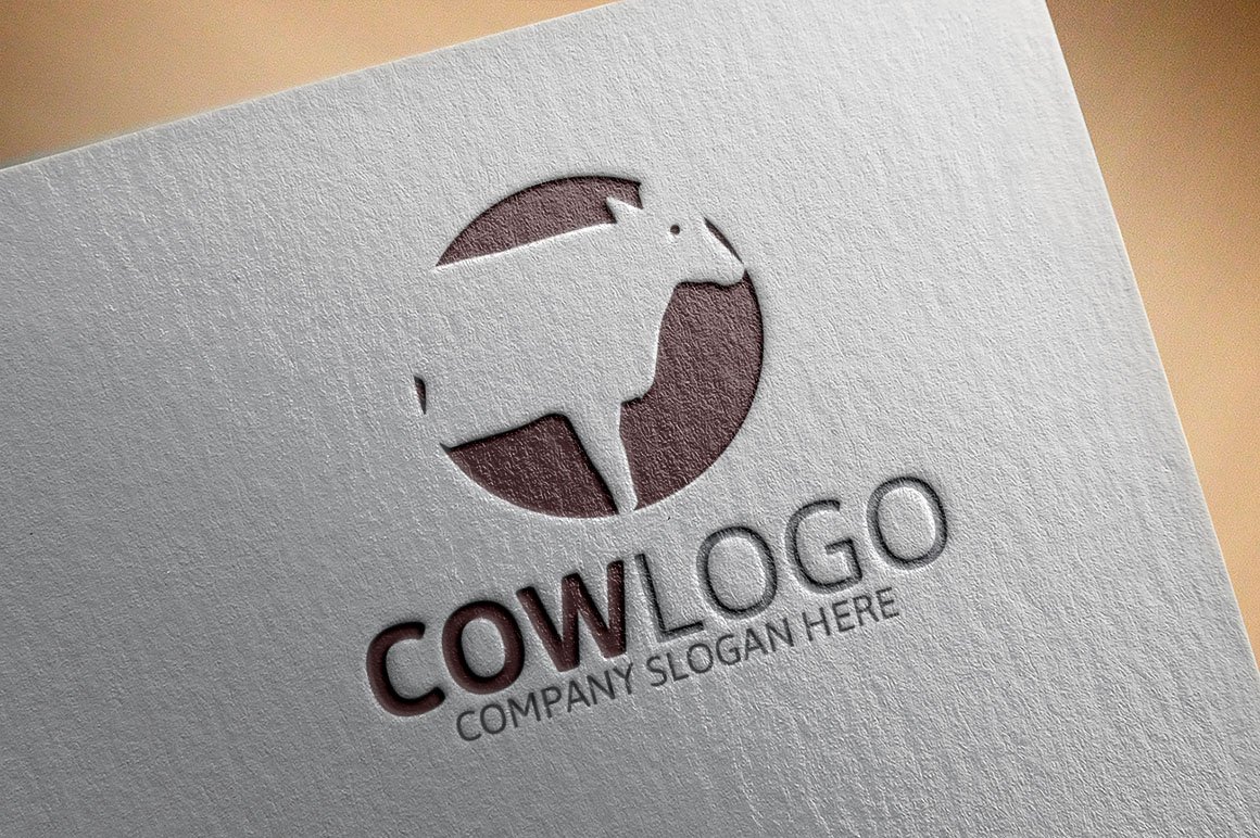 White matte paper with the brown cow logo.