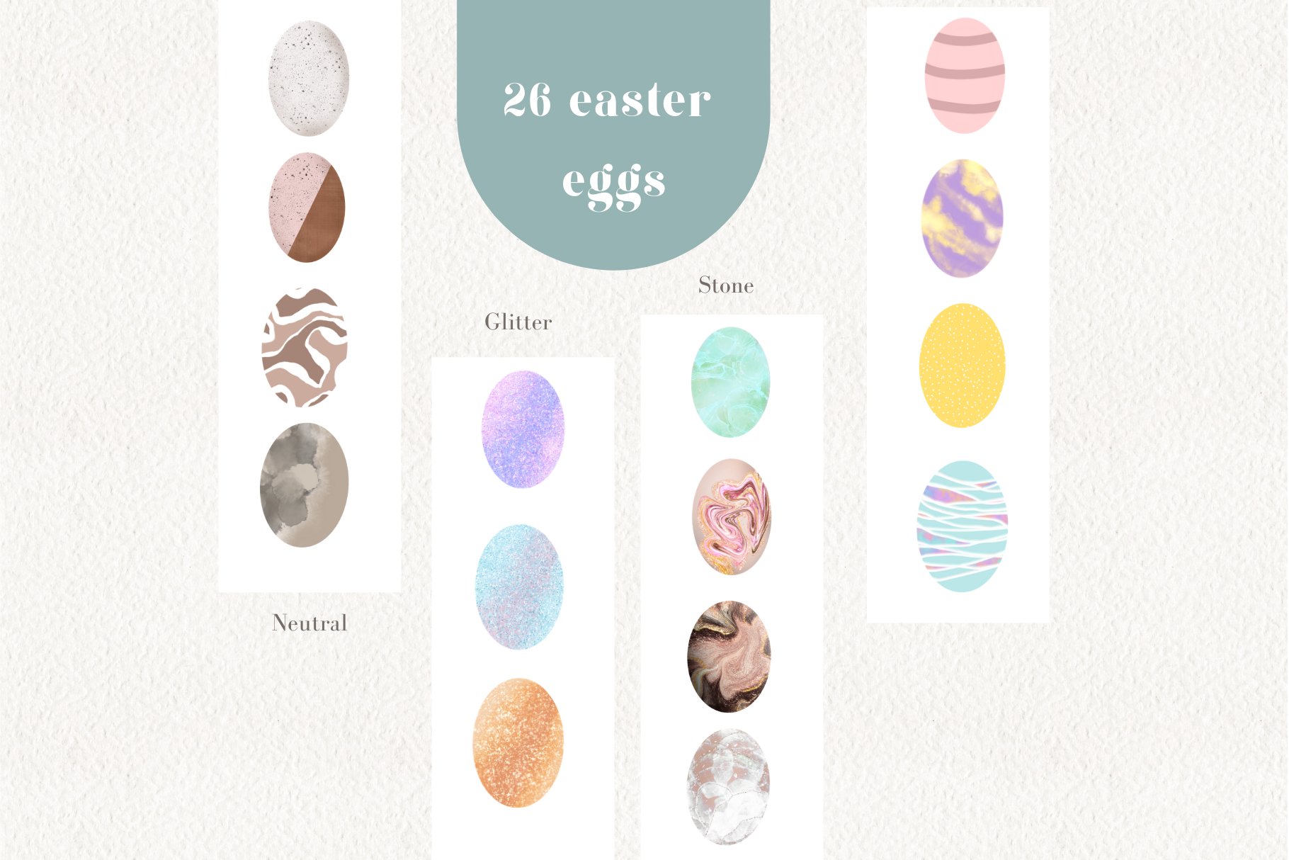 So cool collection of the multicolor eggs.
