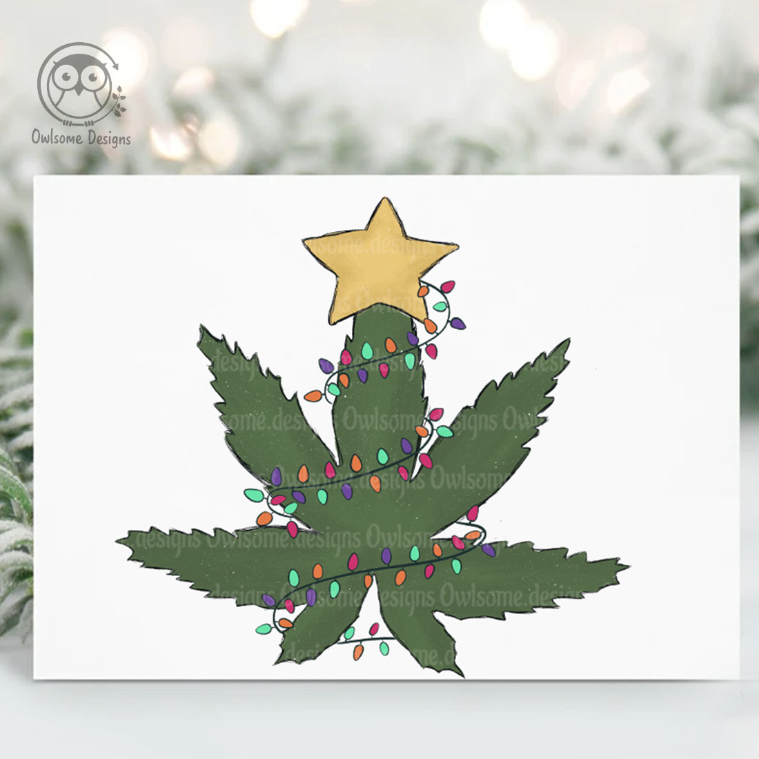 Hippie Christmas Tree Sublimation Graphics cover image.