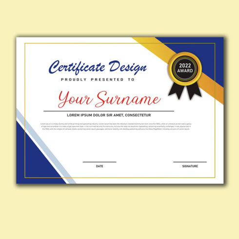 Vintage Style Certificate Design - MasterBundles