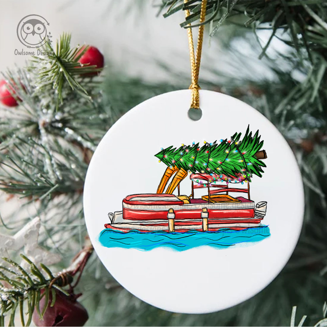 Pontoon Boat Christmas - Christmas toy preview.