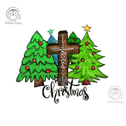 Jesus Merry Christmas Sublimation Design cover image.