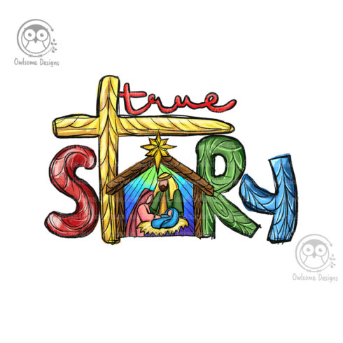 True Story Christian Sublimation Design cover image.