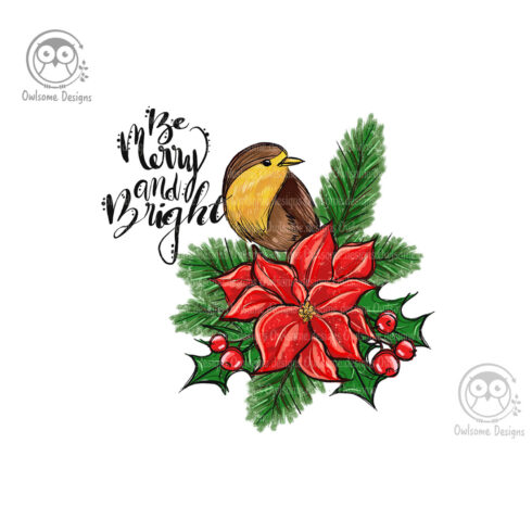 Be Merry And Bright Sublimation Design cover image.