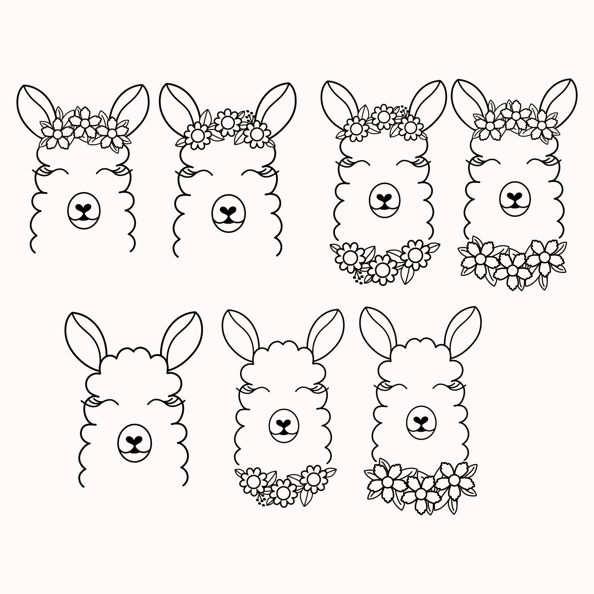 Lama Clipart Svg Bundle Masterbundles