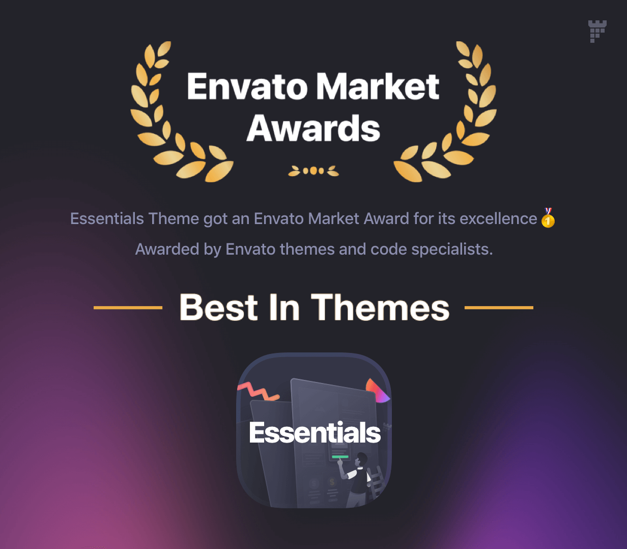 Envato market awards.