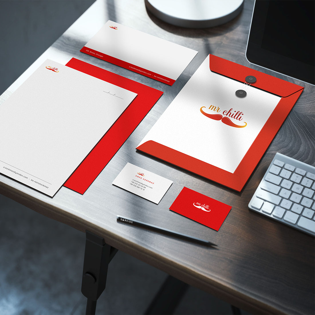 Corporate identity realistic mockup.