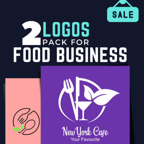Pack Of 2 Logos For Restaurants - main image preview.
