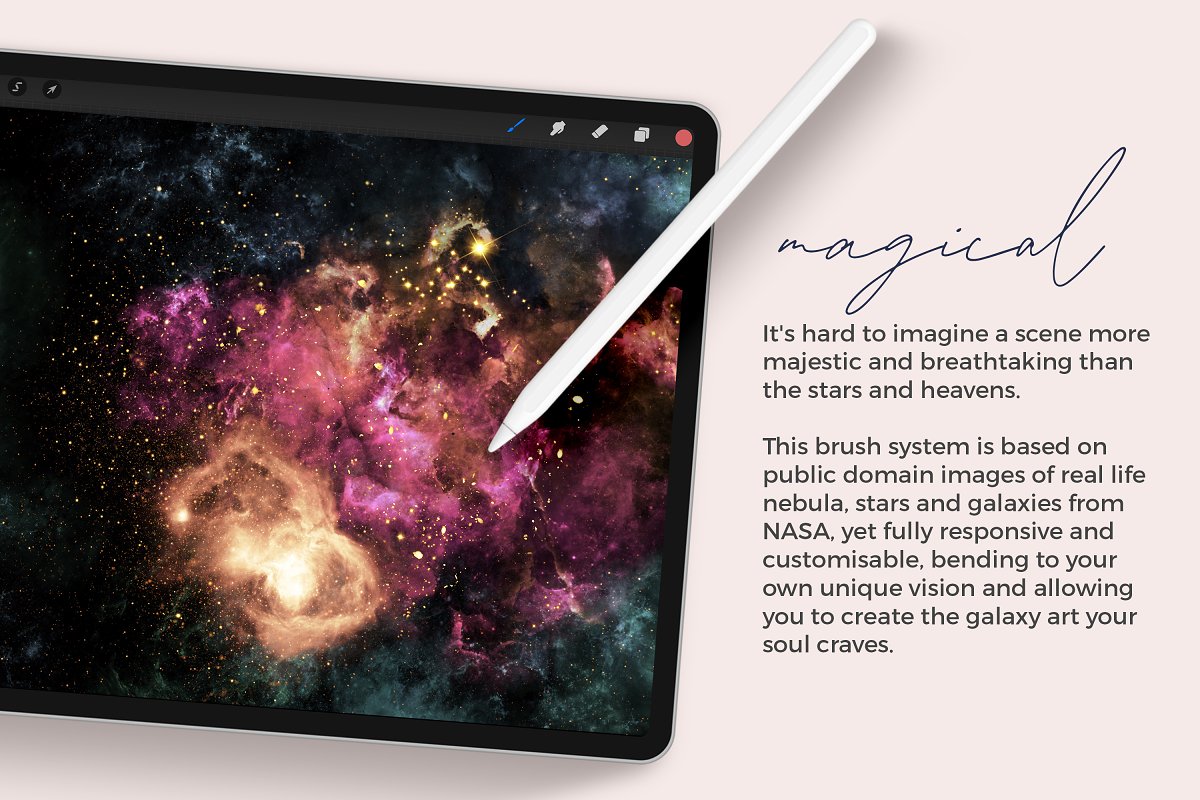 It allows you to create the galaxy art that your soul craves.