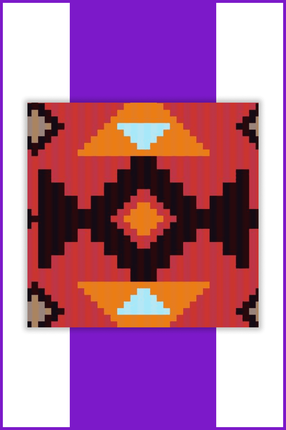 Image of indian ornament with red, black and orange color.