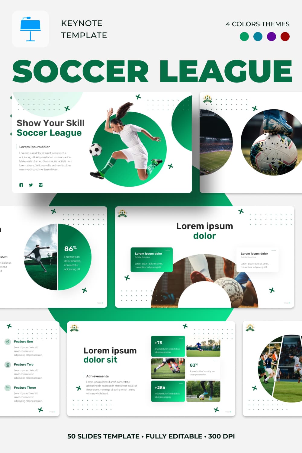 Soccer League Keynote Template - Pinterest.