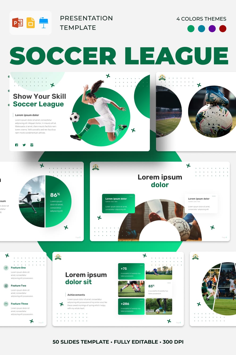 Soccer League Presentation Template - Pinterest.