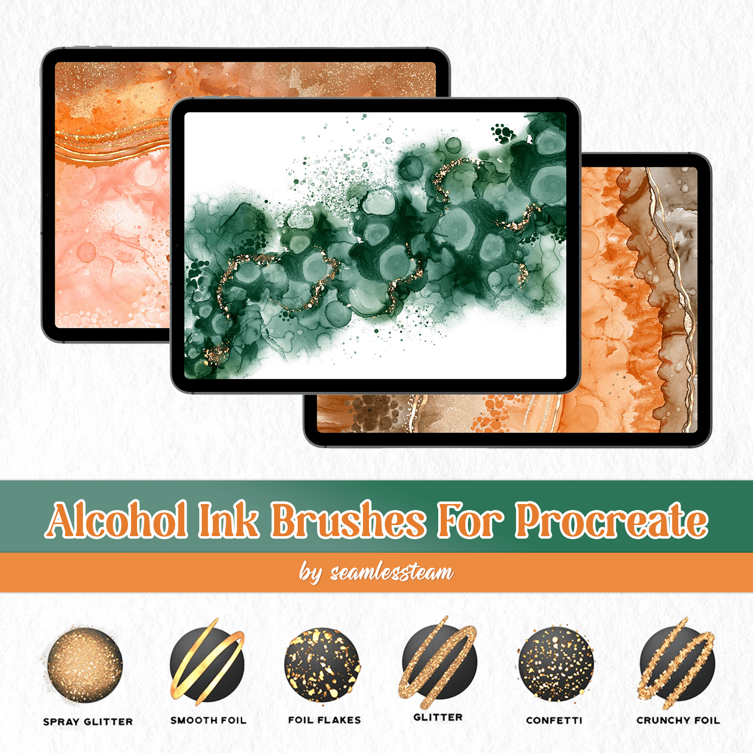 Alcohol Ink Brushes For Procreate created by seamlessteam.