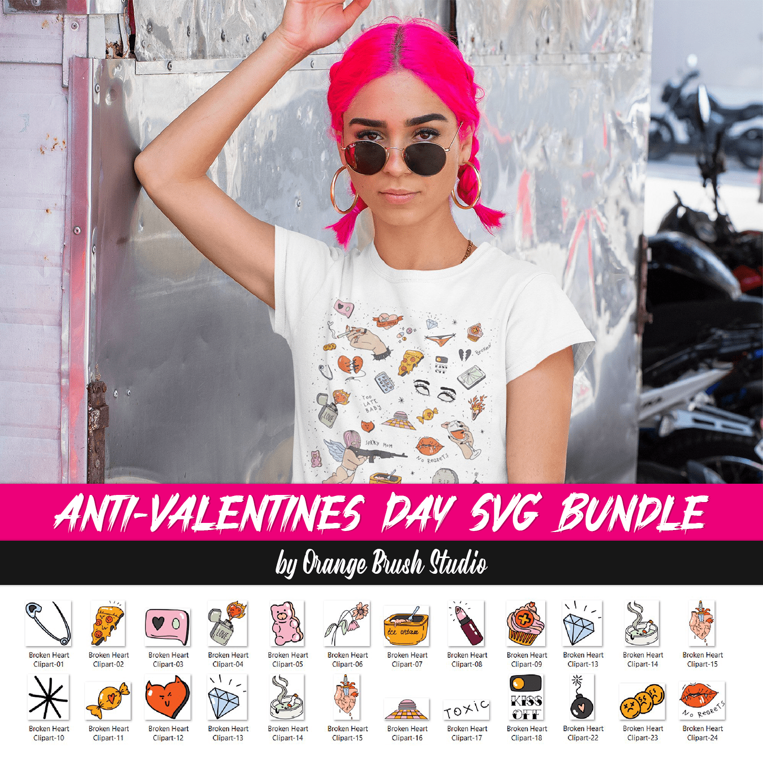 Anti-Valentines Day SVG Bundle Cover.