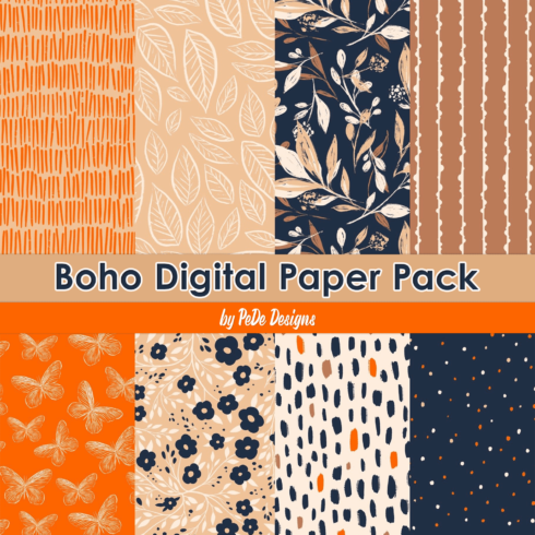 Boho Digital Paper Pack.