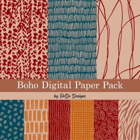 Boho Digital Paper Pack.