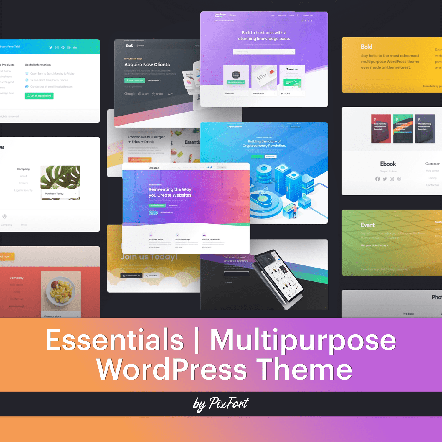 Essentials | Multipurpose WordPress Theme cover.