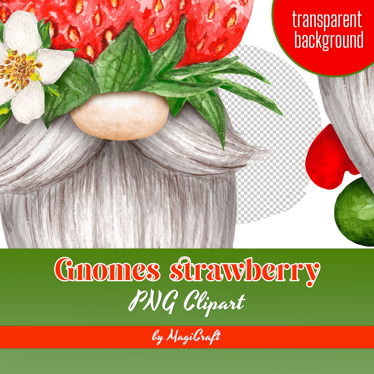 Gnomes Strawberry Png Clipart Watercolor Gonks Strawberry Cover.