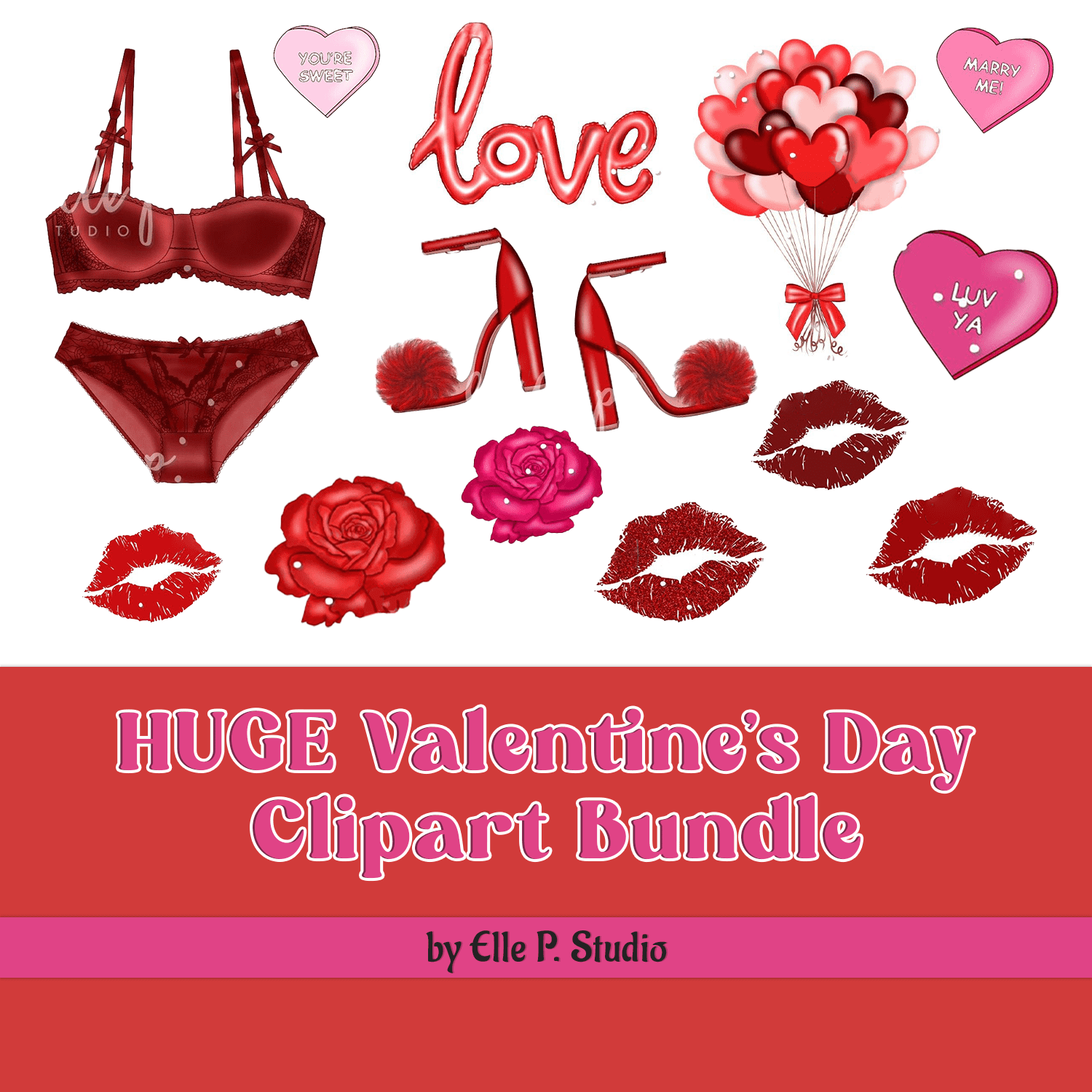 Valentines Day Clipart Bundle