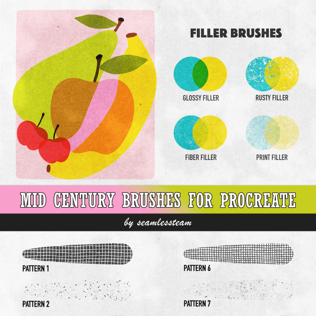 mid century procreate brushes free