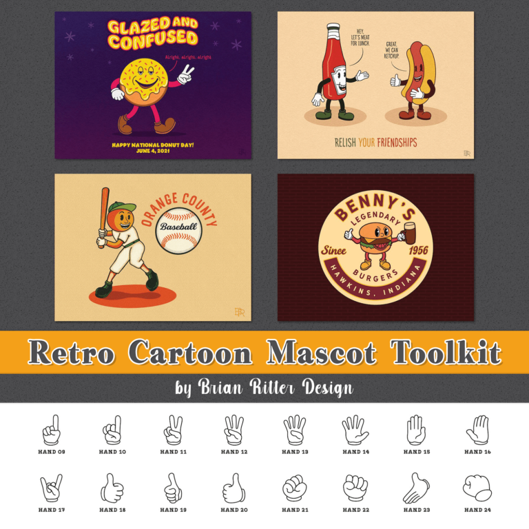 Retro Cartoon Mascot Toolkit | Master Bundles