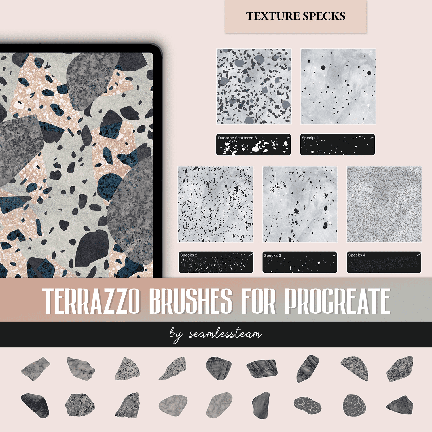 Terrazzo Brushes For Procreate created by seamlessteam.