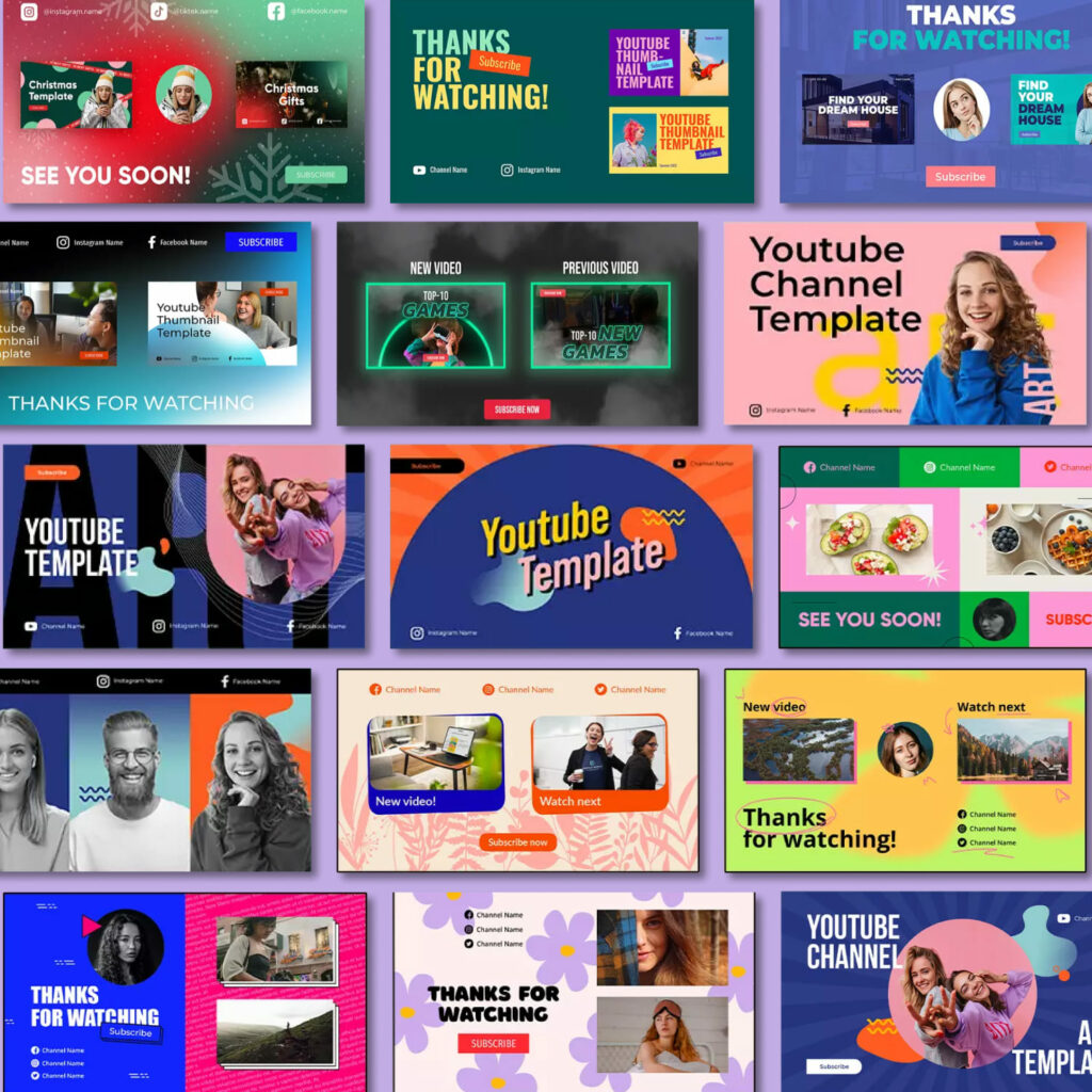 20 Screen Youtube Templates Bundle – MasterBundles