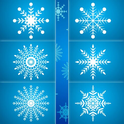 Christmas Snowflake Vector Collection.