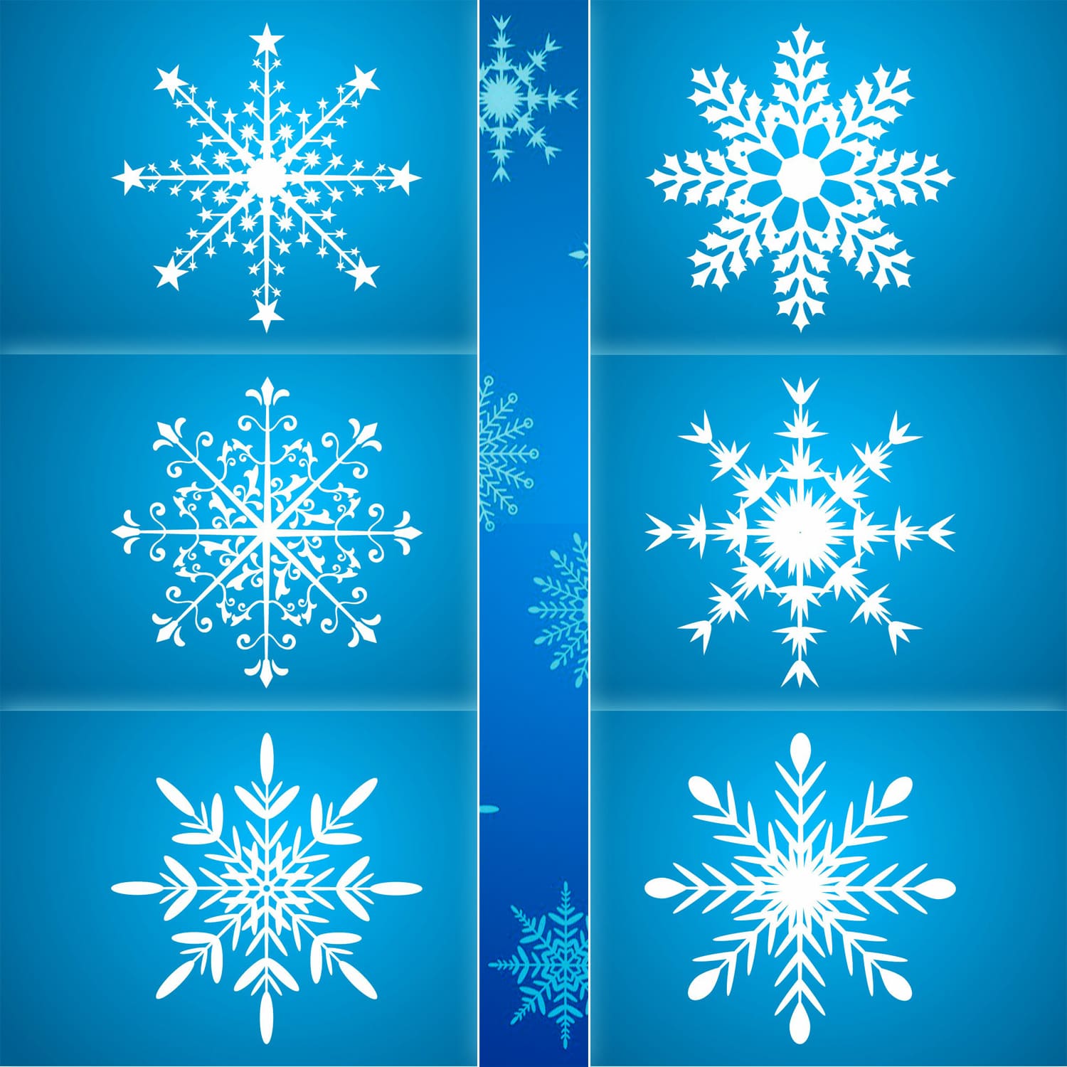 Christmas Snowflake Vector Collection cover.